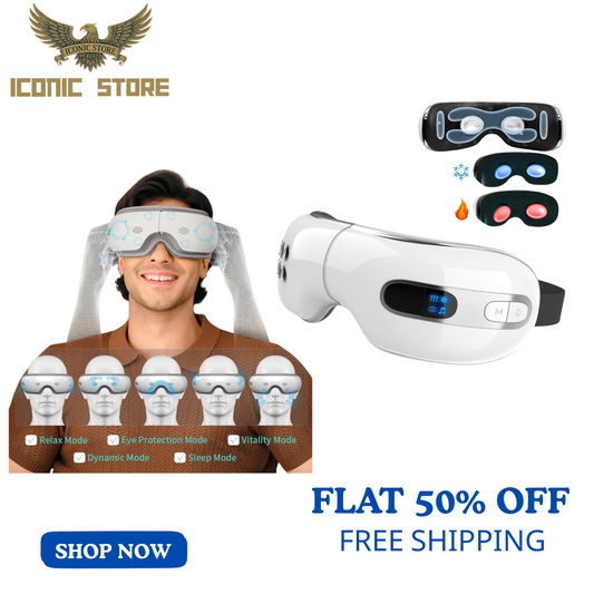 Eye Massager Air Pressure Vibration Eye Protector Bluetooth Eye Massage Relax Migraines Relief Improve Sleep